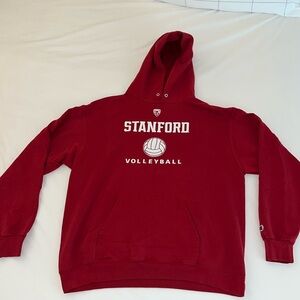Vintage Stanford University NCAA Volleyball Champion Hoodie Hooded Sweatshirt